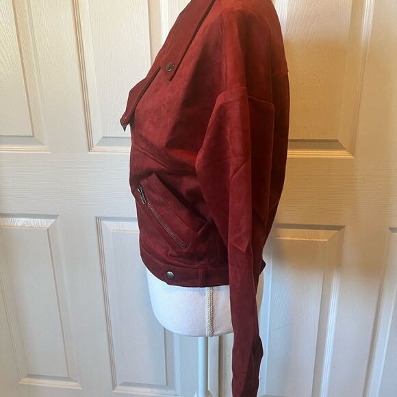 Faux Suede Moto Jacket  - Picture 8 of 14